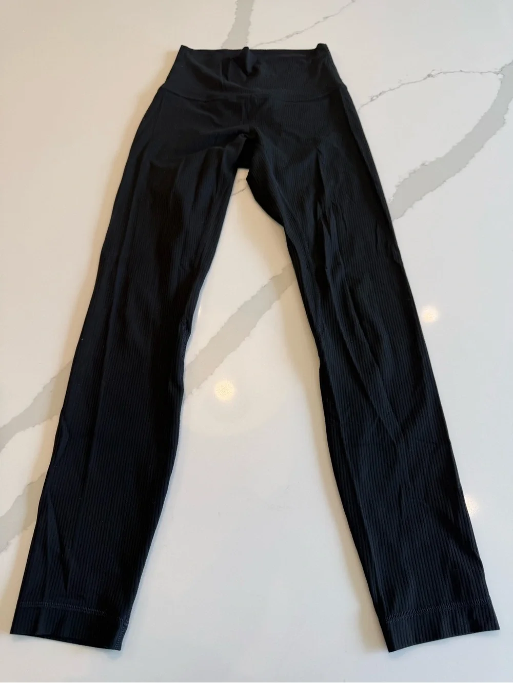 lululemon athletica Black Ribbed High-Rise Leggings